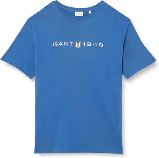 GANT Men's PRINTED GRAPHIC SS T-SHIRT, Rich Blue, 3XL