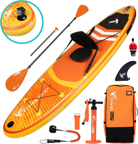 OceanLife Inflatable Stand Up Paddle Board - XT - with Kayak Seat, Paddle Boards for Adults 10'/10'6”/11', Accessories sup Pump Adaptor, Kayak Paddle