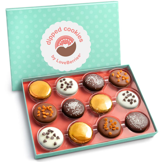 Deluxe Chocolate Dipped Oreos Gift Box - 12 pc