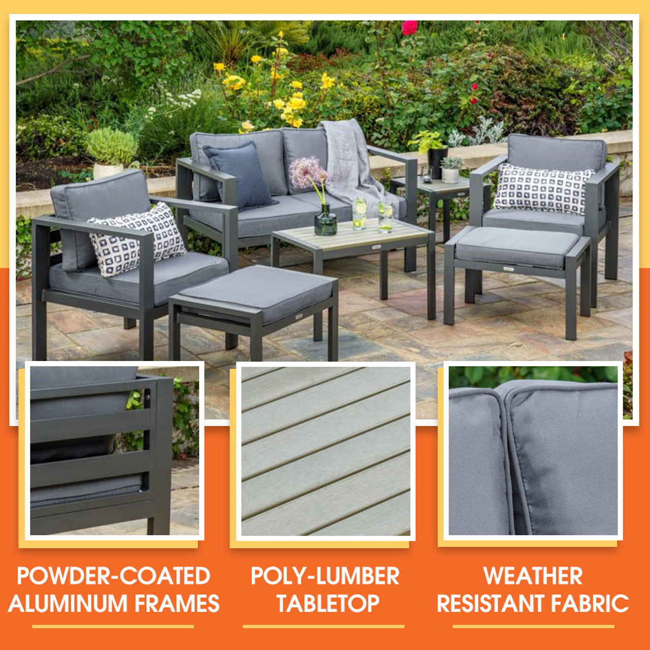 Lakeview 7pc Conversation Set
