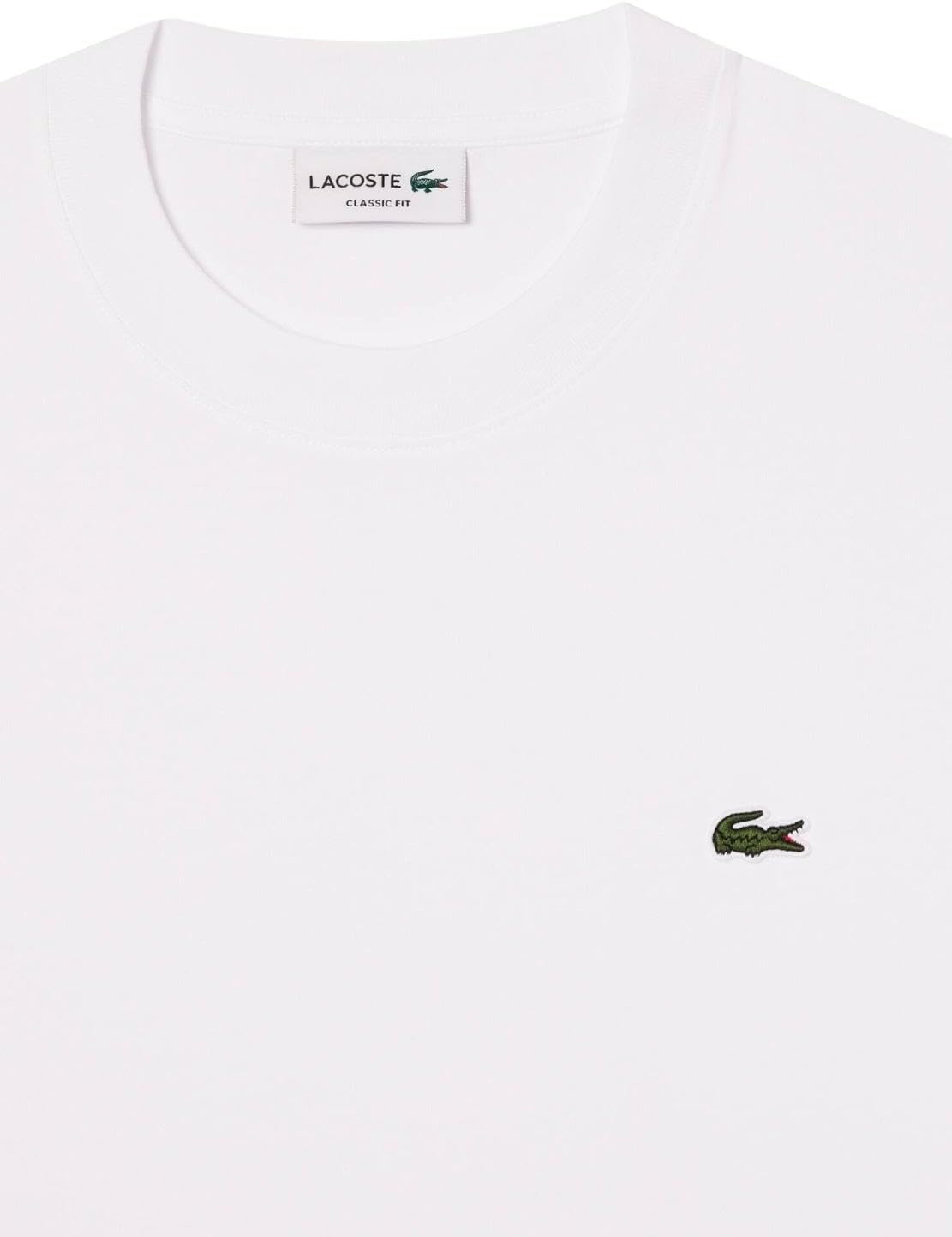 Lacoste Mens 2024 Cotton Fabric Logo Classic Fit Versatile T-Shirt