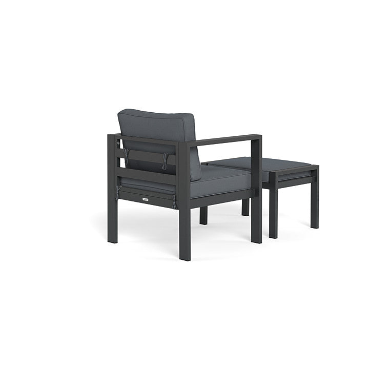Lakeview Aluminum Chair and Ottoman Set