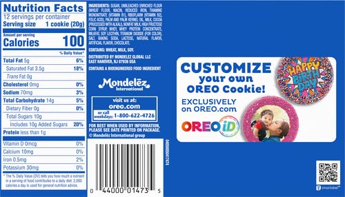 White Fudge Covered OREO Sandwich Cookies, Holiday Edition, 1 - 8.5 oz Pack