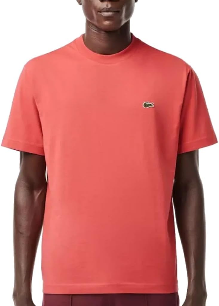 Lacoste Mens 2024 Cotton Fabric Logo Classic Fit Versatile T-Shirt