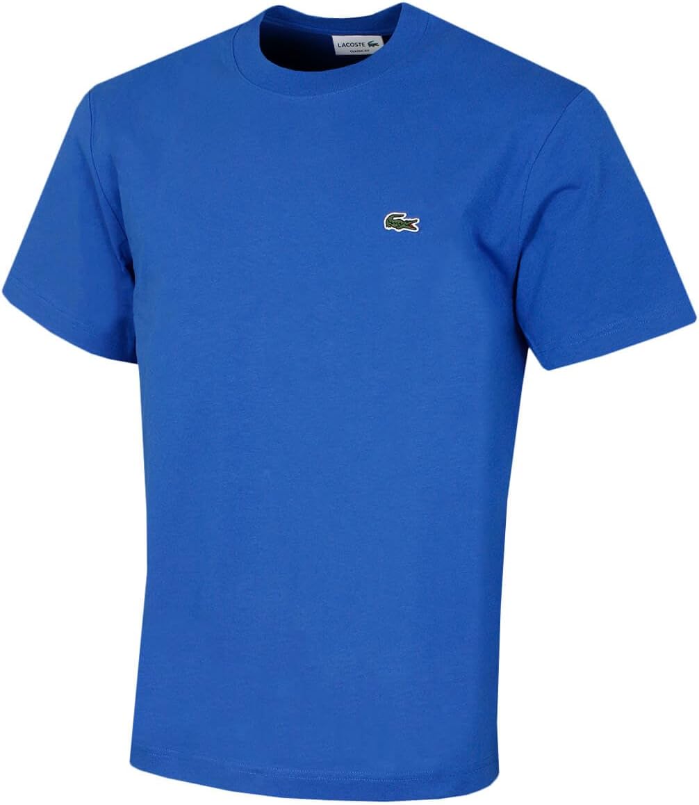Lacoste Mens 2024 Cotton Fabric Logo Classic Fit Versatile T-Shirt