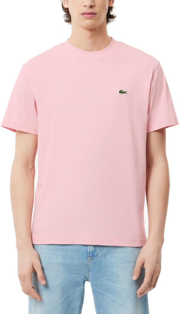 Lacoste Mens 2024 Cotton Fabric Logo Classic Fit Versatile T-Shirt