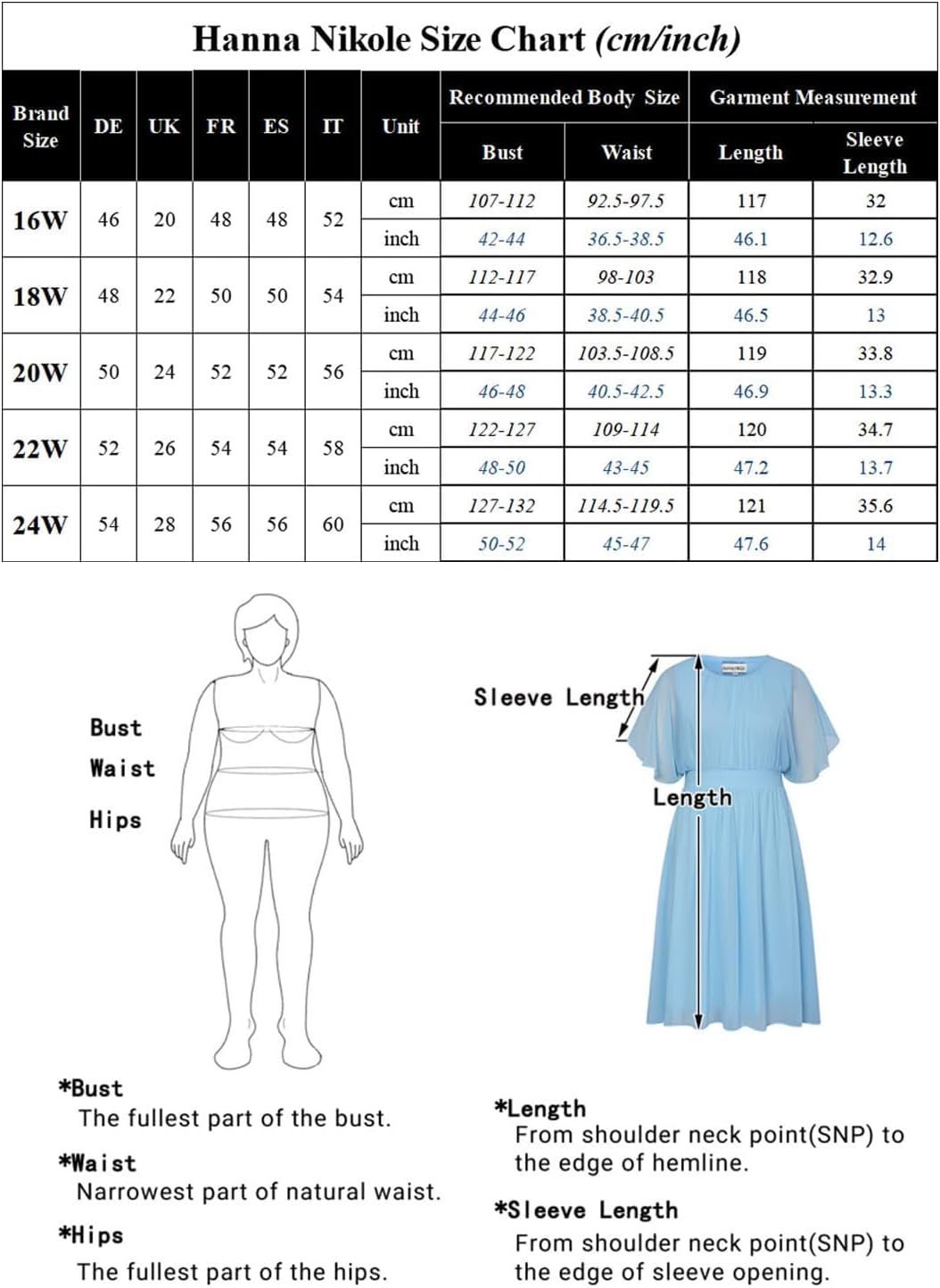Hanna Nikole Women Chiffon Dress Plus Size Knee-Length Casual Dresses Ruffle Sleeve A-Line Dress