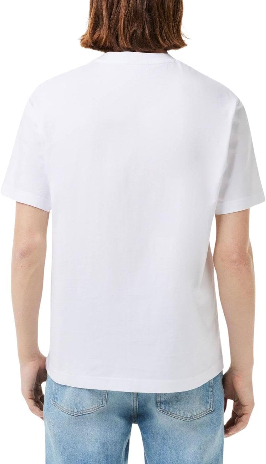 Lacoste Mens 2024 Cotton Fabric Logo Classic Fit Versatile T-Shirt