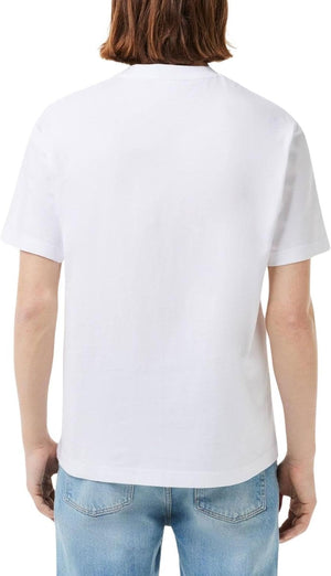 Lacoste Mens 2024 Cotton Fabric Logo Classic Fit Versatile T-Shirt