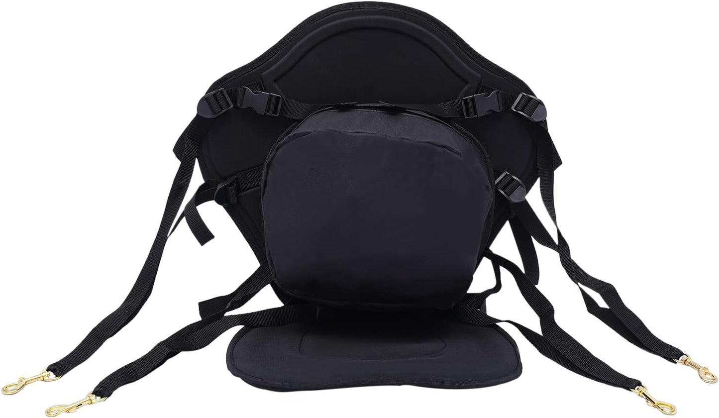 Deluxe Kayak Seat Fishing Boat Seat with Storage Bag, Detachable Paddle Board Seat Adjustable Lifetime Kayak Accessories for Kayak sup and Canoe