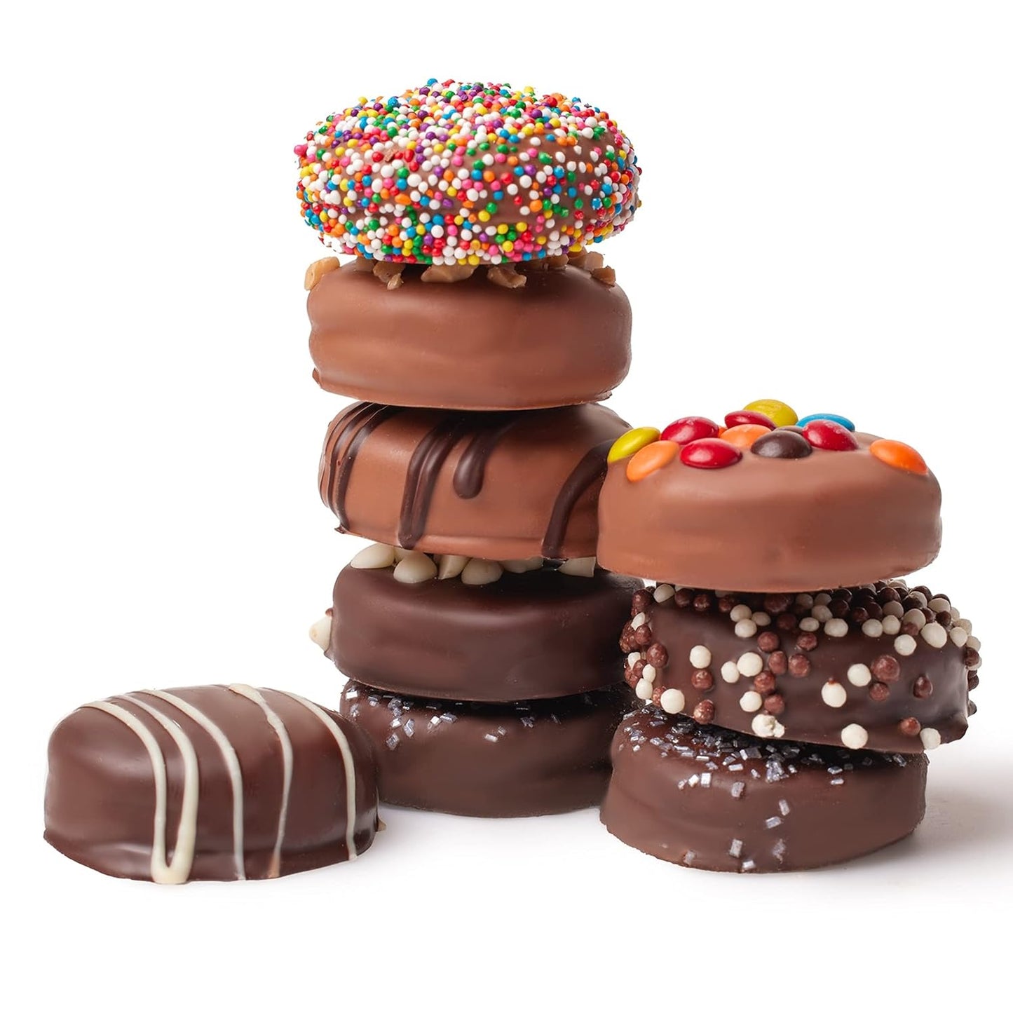 CRAVINGS BY ZOE Chocolate Covered Cookies Gift Basket | 12 Piece | Kosher Milk & Dark Belgian Chocolate Gourmet Food Gift Box | Birthday, Holiday, Thank You, Candy Gifting Men Women