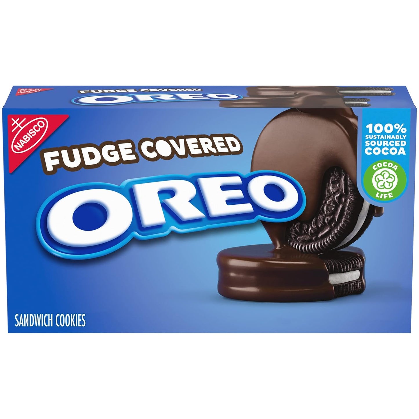 OREO Fudge Covered Chocolate Sandwich Cookies, Original Flavor, 12 - 7.9 oz Boxes