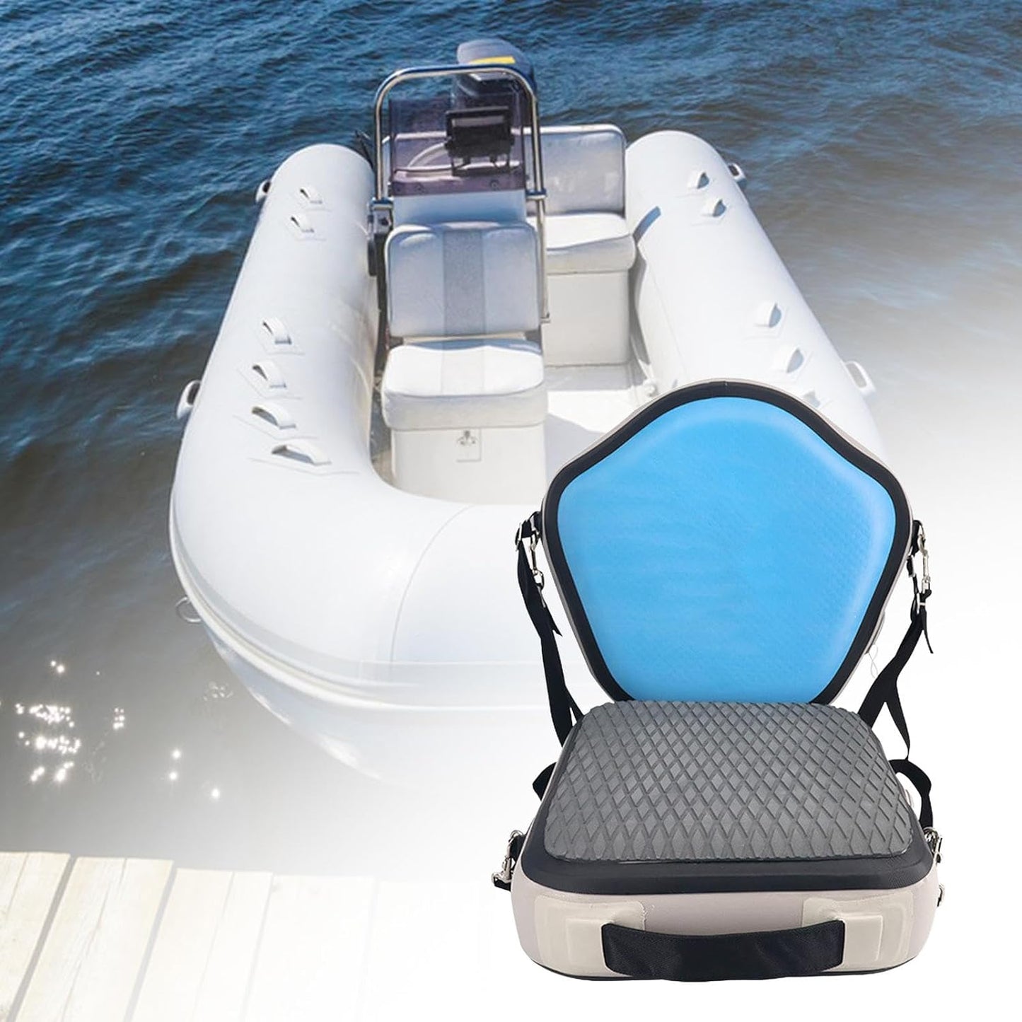 Kayak Seat Boat Seat, Premium Waterproof Universal Paddle Board Seat, Canoe Backrest Seat for Kayak Surfboard, Fishing Boat