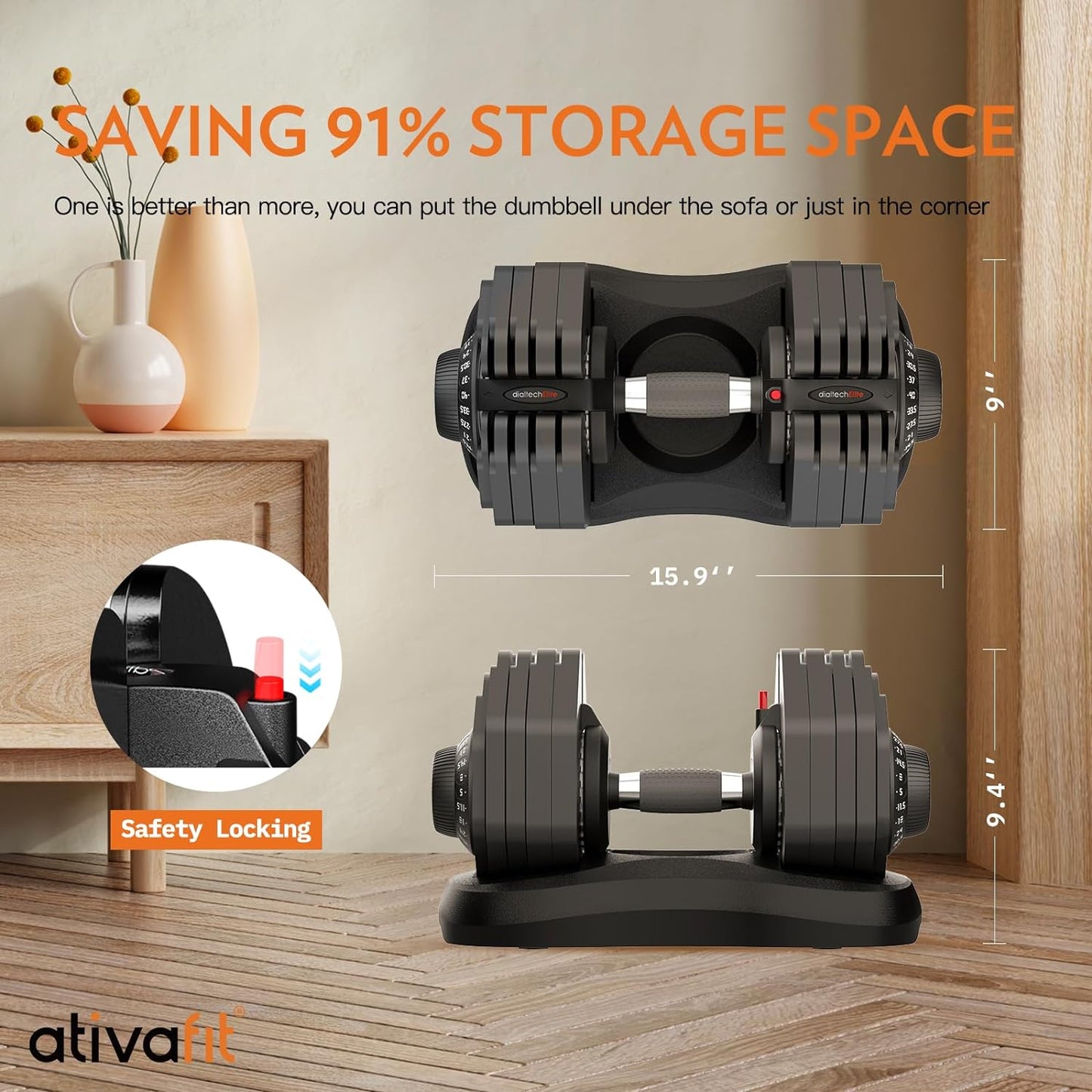 Adjustable Weight Dumbbell with Full Home Fitness Set  | DT1188