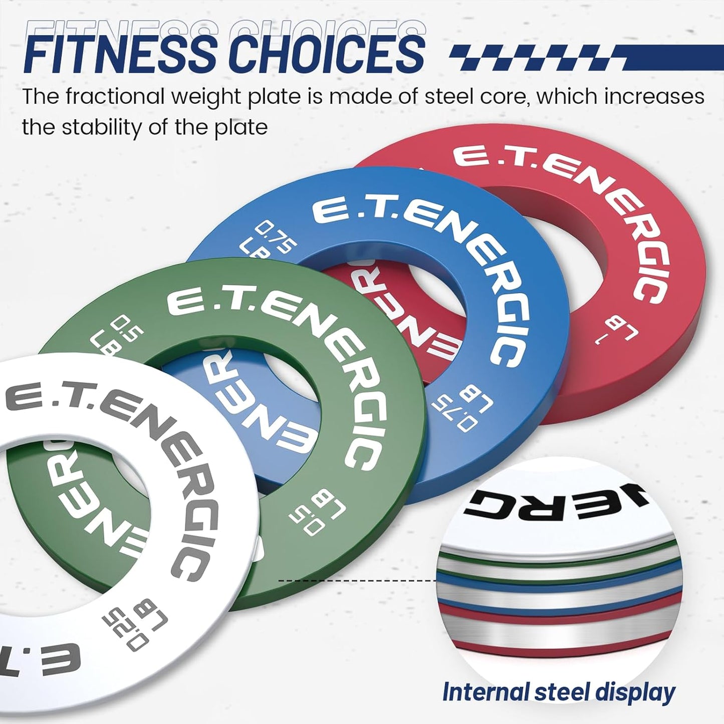Fractional Weight Plates Set, Odorless Micro Weight Plates for Olympic Barbells for Change Plates Strength Training