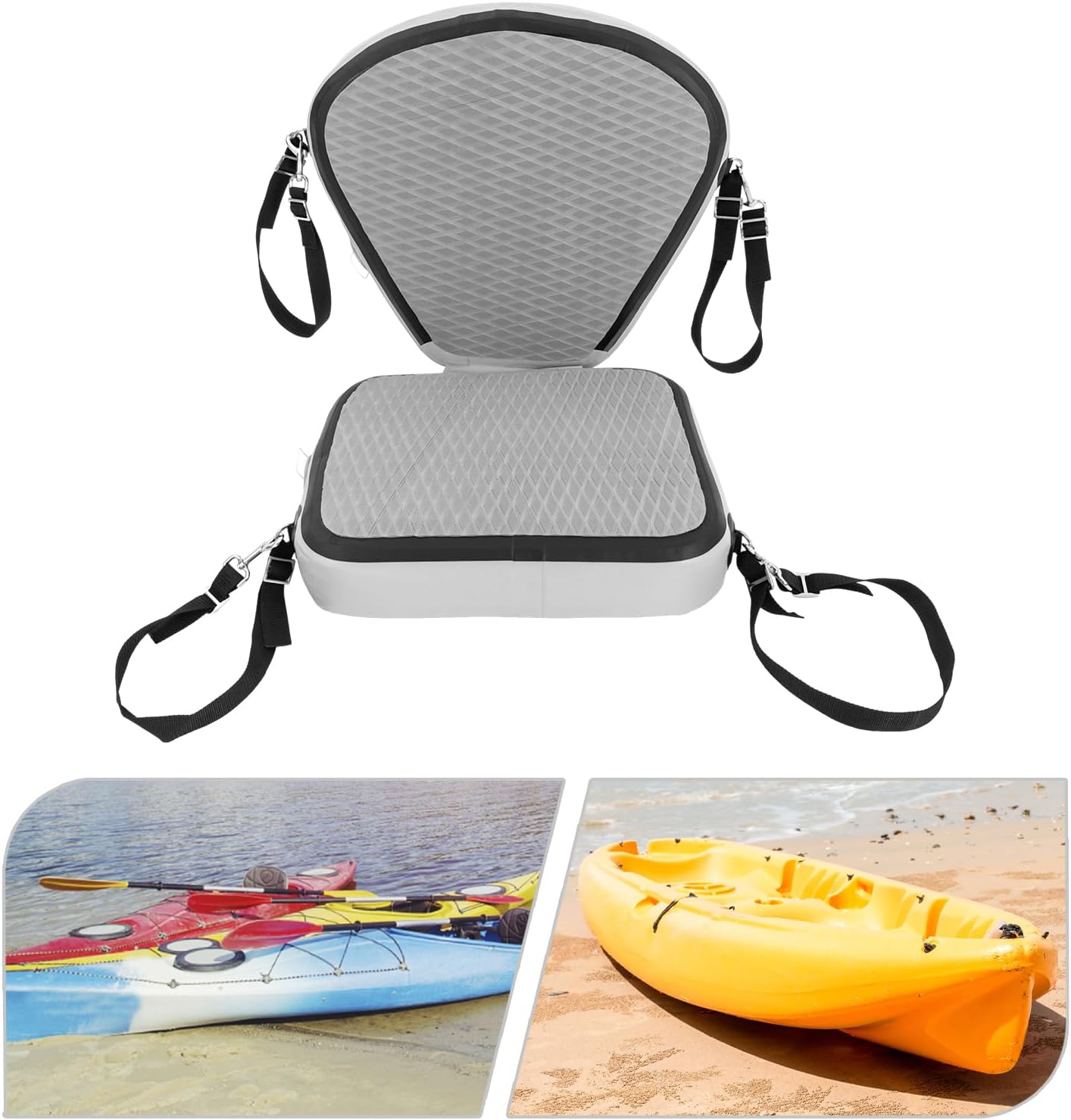 Kayak Seat Padded Kayak Seat Thicken Seat Cushion for Kayak Kayak Kayak Accessories Outdoors Fishing Boat Seat Detachable Paddle Board Seat Canoe Seats with Back Support Kayak Seat Cushion