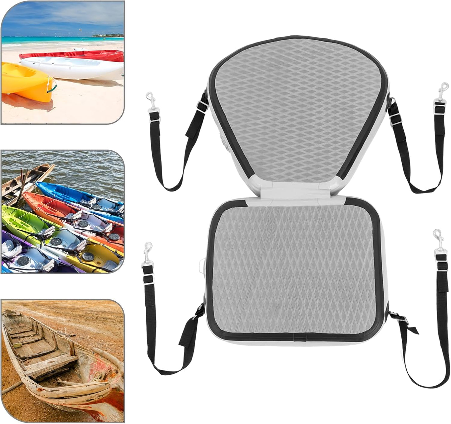 Kayak Seat Padded Kayak Seat Thicken Seat Cushion for Kayak Kayak Kayak Accessories Outdoors Fishing Boat Seat Detachable Paddle Board Seat Canoe Seats with Back Support Kayak Seat Cushion