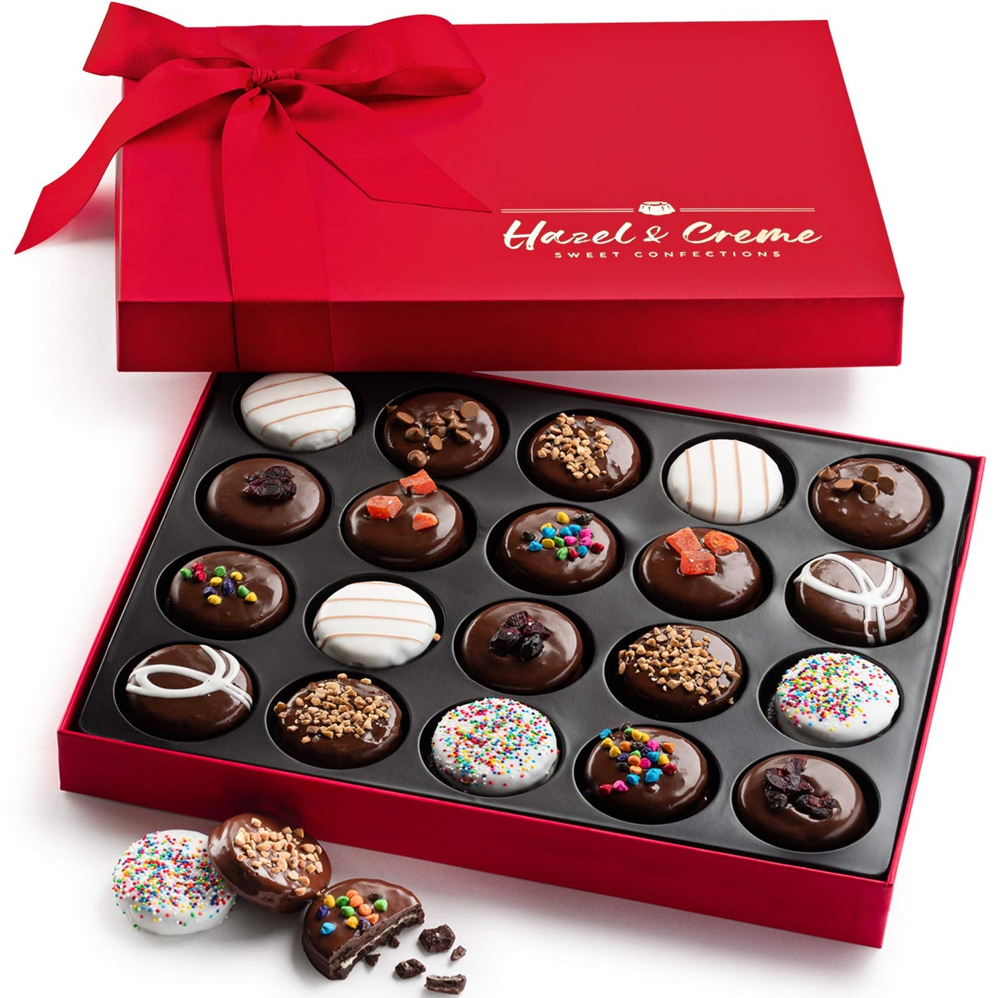 Cookie Gift - Chocolate Covered Cookie Gift Basket - Anniversary Dark Chocolate - Vegan, Kosher