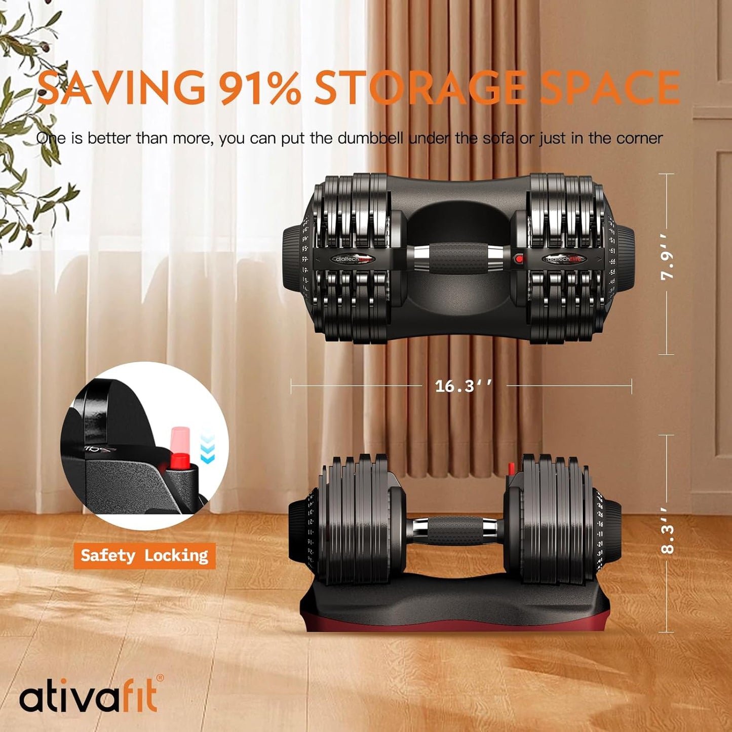 66 Lbs Adjustable Weight Dumbbell & Full Fitness Set | DT1166