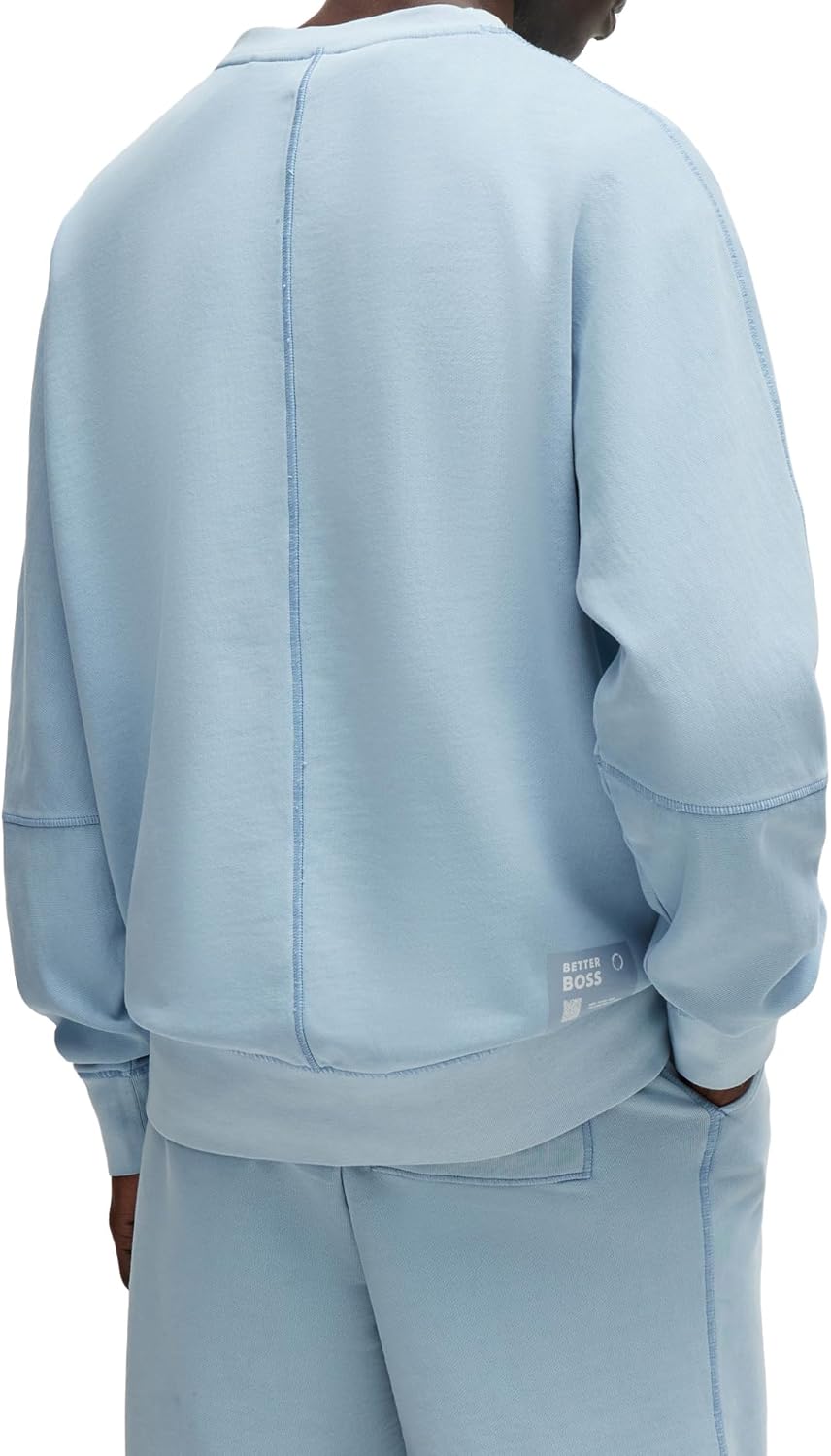 BOSS Mens We Re Dropped-shoulder sweatshirt in cotton