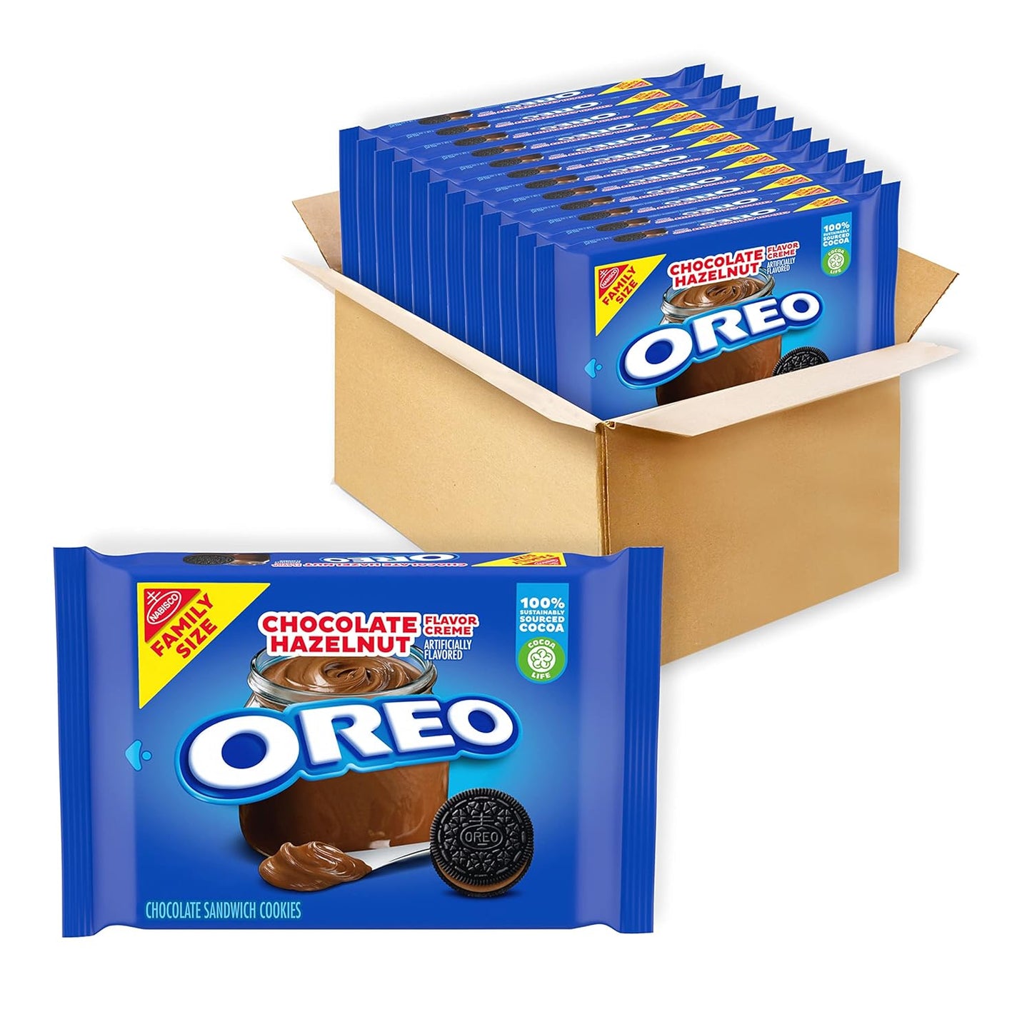 OREO Fudge Covered Chocolate Sandwich Cookies, Original Flavor, 12 - 7.9 oz Boxes