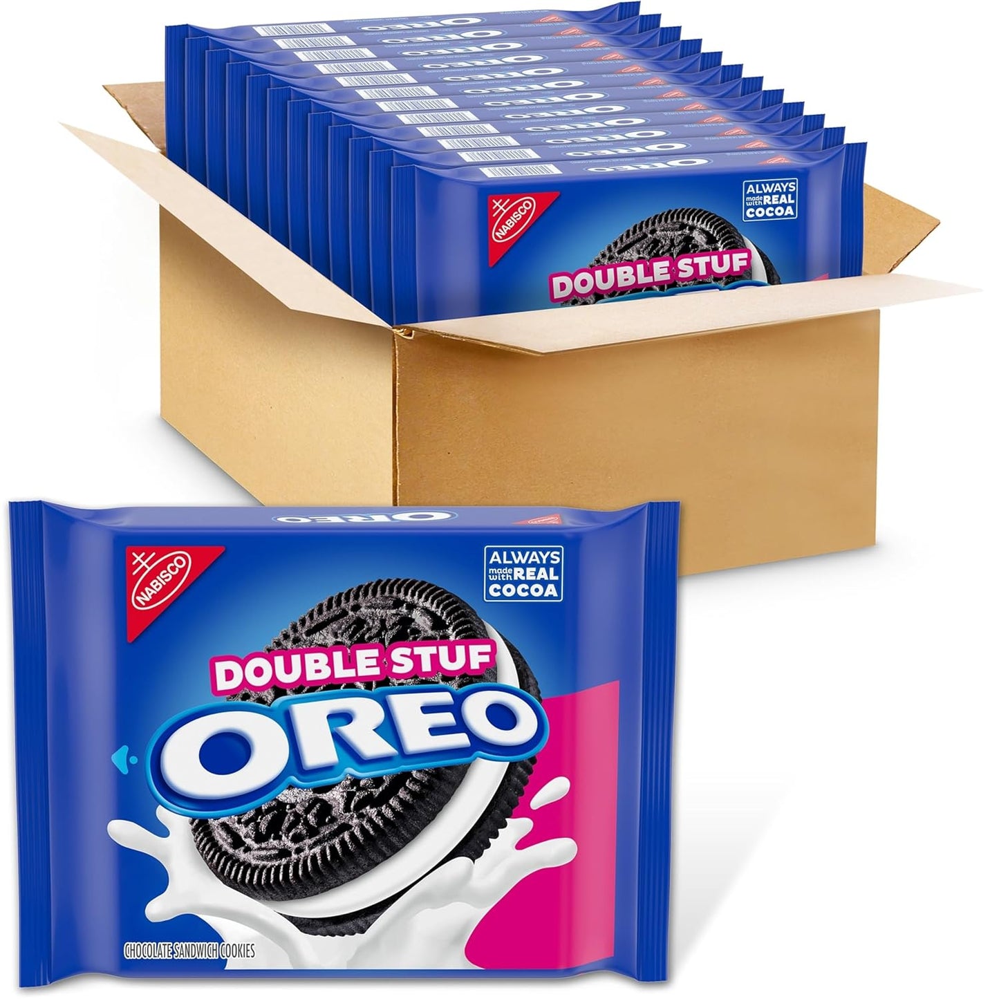 OREO Fudge Covered Chocolate Sandwich Cookies, Original Flavor, 12 - 7.9 oz Boxes
