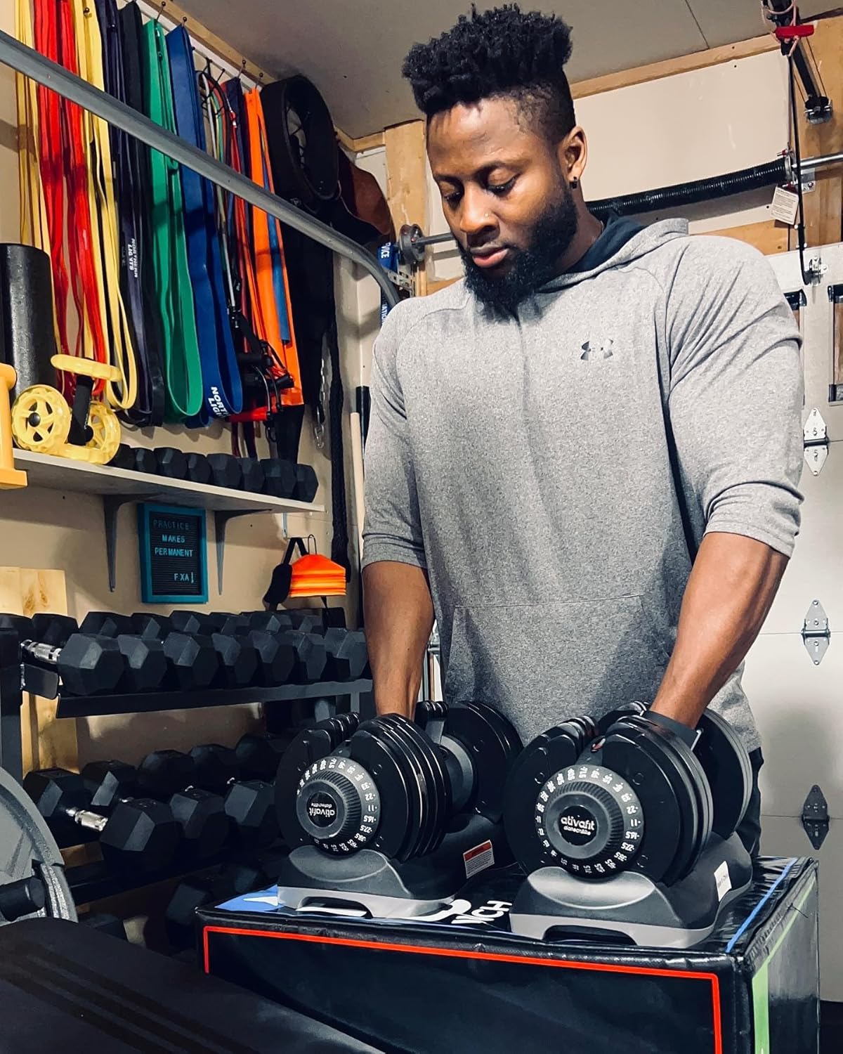 66 Lbs Adjustable Weight Dumbbell & Full Fitness Set | DT1166