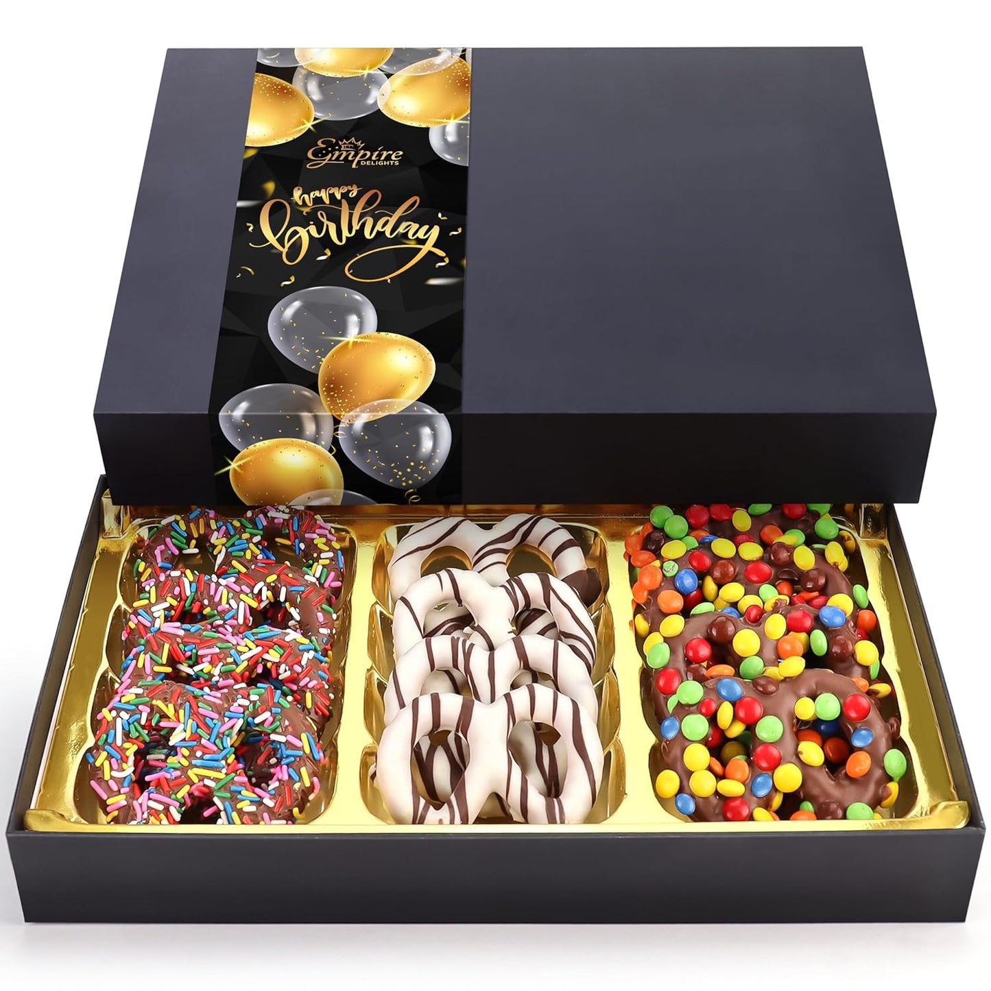 Gourmet Cookies Gift Basket - Delicious Chocolate Gift Basket Great for Birthday Treats for Women and Men - Fancy Chocolate Covered Cookies for Gifting, 12 Count