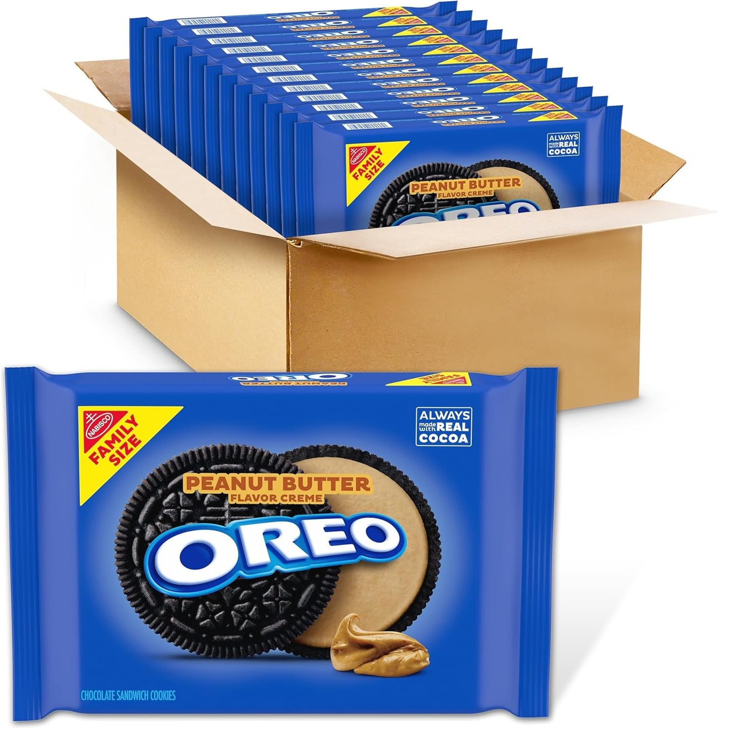 OREO Fudge Covered Chocolate Sandwich Cookies, Original Flavor, 12 - 7.9 oz Boxes