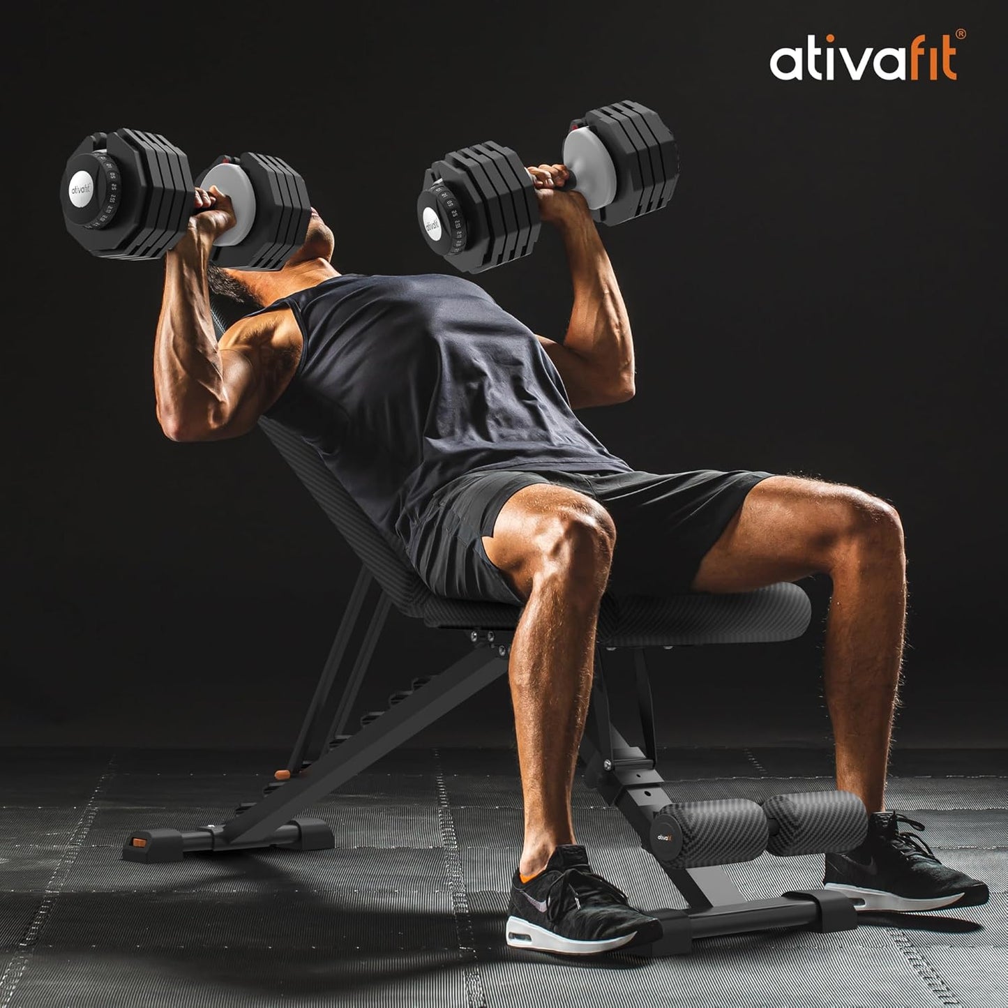 Work Out system - Weight Bench Folding Strength Training Bench for Full Body Workout Incline Bench with CST Home Workout Studio