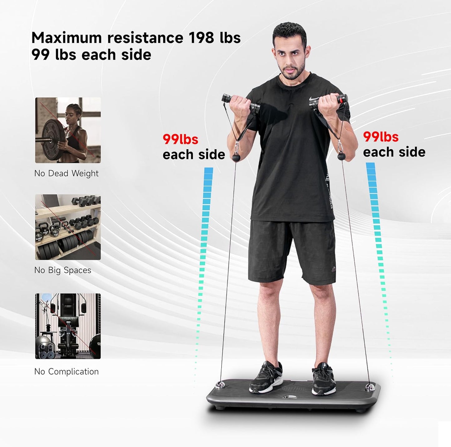 Smart Home Gym MAX500 & Flat Bench & Rowing Bench