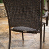 Marquesas 5pc Outdoor Dining Set (48" Stone Outdoor Table & Wicker Dining Chairs)