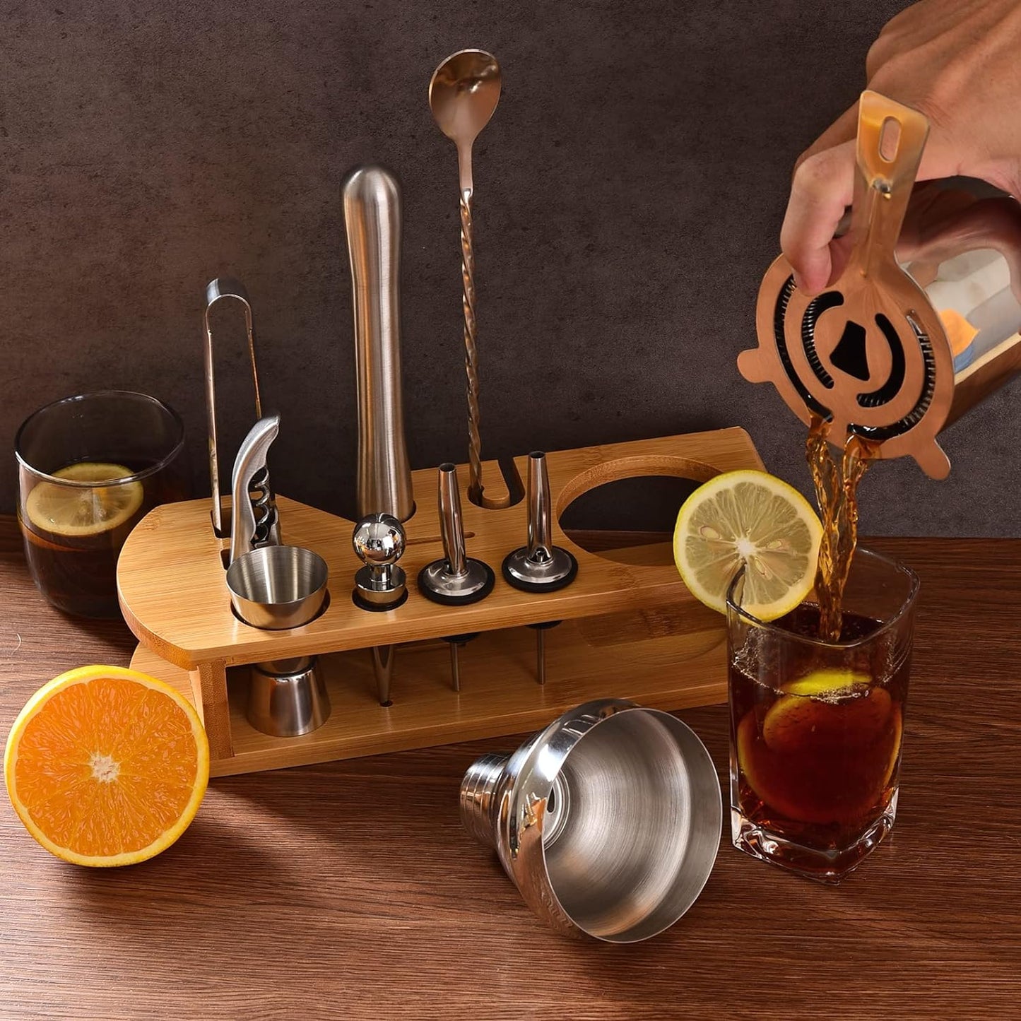 12-Piece Cocktail Shaker Set Bartender Kit for Drink Mixing, Bar, Home, Lounge & Party