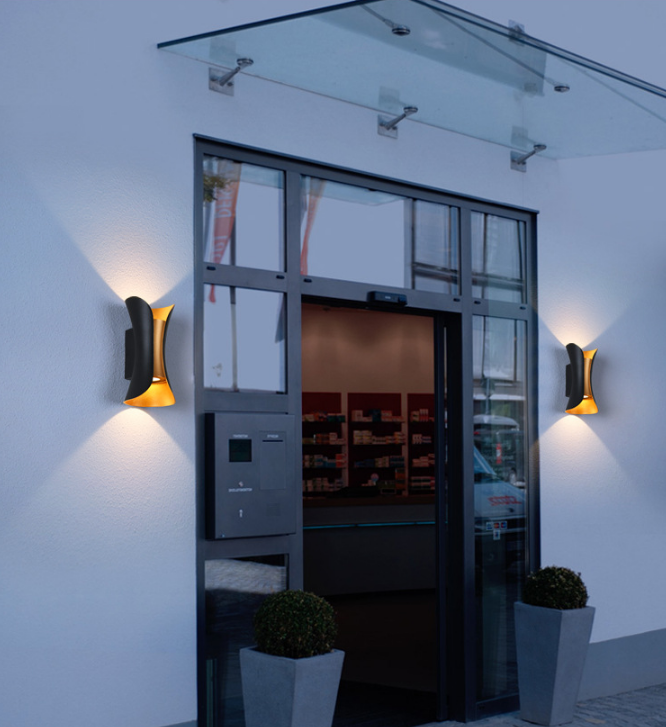 PS1682(1002). Outdoor waterproof bidirectional luminous wall lamp