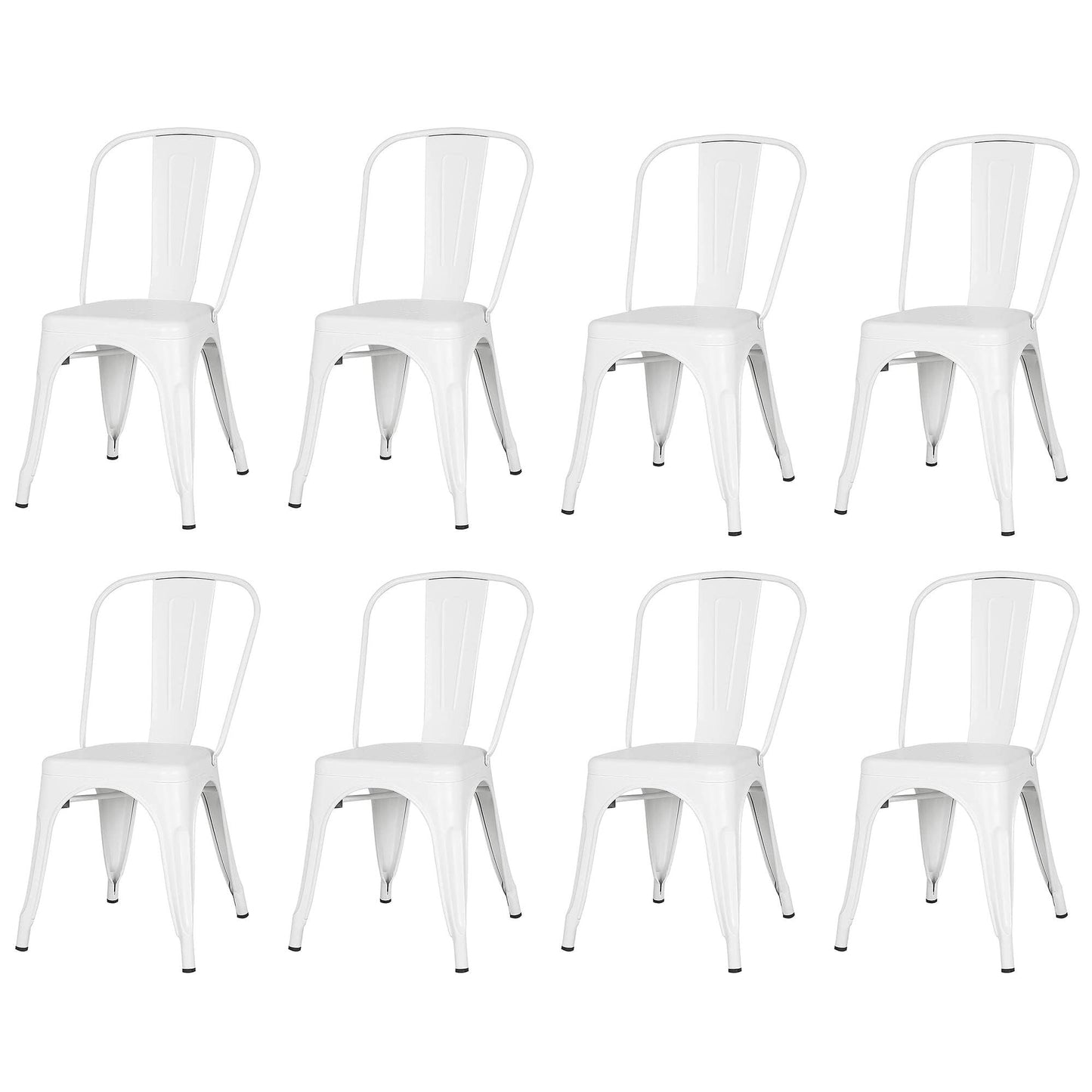 Ins Durable Outdoor Chair & Indoor Metal Chair, Dining Chairs,Patio Chairs Kitchen Chairs,18" Seat Height Restaurant Chair, Tolix Side Bar Chairs 330LBS Weight Capacity 4 Sets